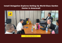 Amaravati, Israeli delegation, garden center, horticulture, sustainable farming, urban development, Green Tech Limited, Andhra Pradesh, Vijayawada, agricultural innovation, Amaravati Development Corporation, international collaboration.