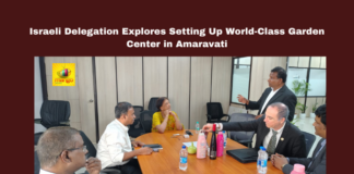 Amaravati, Israeli delegation, garden center, horticulture, sustainable farming, urban development, Green Tech Limited, Andhra Pradesh, Vijayawada, agricultural innovation, Amaravati Development Corporation, international collaboration.