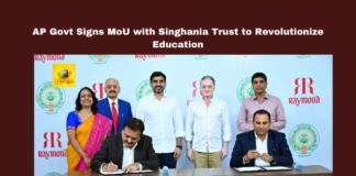 Andhra Pradesh education, MoU, Singhania Trust, Nara Lokesh, curriculum reform, teacher training, digital education, global standards, Tirupati schools, student employability, academic excellence.