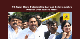 YS Jagan Mohan Reddy, Vallabhaneni Vamsi arrest, Andhra Pradesh law and order, YSRCP, Chandrababu Naidu, TDP government, false cases, political misuse, Satyavardhan, Gannavaram TDP office attack, Dalit rights, Andhra Pradesh politics, police misconduct, fabricated cases, YSRCP protest.
