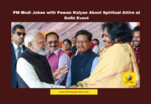 PM Modi Jokes with Pawan Kalyan About Spiritual Attire at Delhi Event, Pawan Kalyan, Narendra Modi, Delhi CM Swearing-in, BJP Alliance, AP Government, Jagan Reddy, Rural Development, Indian Politics, Andhra Pradesh, AP Live Updates, AP Politics, Political News, Live Updates, Breaking News, Headlines, Live News, Mango News