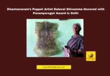Dharmavaram’s Puppet Artist Dalavai Shivamma Honored with Paramparagat Award in Delhi, Dalavai Shivamma, Paramparagat Award, Suraj Kund International Craft Mela, Nimmalakunta puppetry, Dharmavaram, Srisatyasai district, Manoharlal Butter, traditional art, Andhra Pradesh artists, cultural heritage, puppet making, Indian crafts, Delhi mela, art recognition, Andhra Pradesh, AP Live Updates, AP Politics, Political News, Live Updates, Breaking News, Headlines, Live News, Mango News