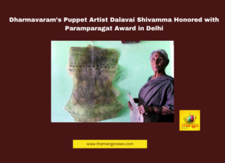 Dharmavaram’s Puppet Artist Dalavai Shivamma Honored with Paramparagat Award in Delhi, Dalavai Shivamma, Paramparagat Award, Suraj Kund International Craft Mela, Nimmalakunta puppetry, Dharmavaram, Srisatyasai district, Manoharlal Butter, traditional art, Andhra Pradesh artists, cultural heritage, puppet making, Indian crafts, Delhi mela, art recognition, Andhra Pradesh, AP Live Updates, AP Politics, Political News, Live Updates, Breaking News, Headlines, Live News, Mango News