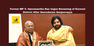 Former MP V. Hanumantha Rao Urges Renaming of Kurnool District After Damodaram Sanjeevayya, Andhra Pradesh, Pawan Kalyan, V Hanumantha Rao, Damodaram Sanjeevayya, Kurnool, District Renaming, Chandrababu Naidu, Janasena Party, Social Welfare, Political Legacy, Andhra Pradesh, AP Live Updates, AP Politics, Political News, Live Updates, Breaking News, Headlines, Live News, Mango News