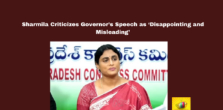 Sharmila Criticizes Governor’s Speech as ‘Disappointing and Misleading’, Andhra Pradesh Politics, Y.S. Sharmila, AP Assembly Speech, Governor’s Address, Congress vs NDA, Super Six Schemes, Job Calendar Demand, Farmers Welfare AP, AP Government Criticism, Amaravati News, Andhra Pradesh, AP Live Updates, AP Politics, Political News, Live Updates, Breaking News, Headlines, Live News, Mango News