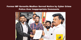 Former MP Gorantla Madhav Served Notice by Cyber Crime Police Over Inappropriate Comments, Gorantla Madhav, YSRCP, Cyber Crime Police, Vijayawada, Social Media Controversy, Rape Victim Identity Case, Vasireddy Padma, Andhra Pradesh Politics, Cyber Law, Legal Notice, Andhra Pradesh, AP Live Updates, AP Politics, Political News, Live Updates, Breaking News, Headlines, Live News, Mango News