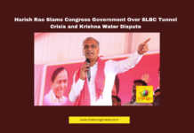 Harish Rao Slams Congress Government Over SLBC Tunnel Crisis and Krishna Water Dispute, Harish Rao, SLBC Tunnel, Telangana Congress, Krishna Water Dispute, AP Water Diversion, BRS, Andhra Pradesh Projects, Banakacharla Project, KRMB, Water Rights, Telangana Politics, Hyderabad, Hyderabad Live Updates, Latest Hyderabad News, Telangana, TS Politics, TS Live Updates, Political News, Mango News