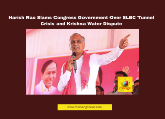 Harish Rao Slams Congress Government Over SLBC Tunnel Crisis and Krishna Water Dispute, Harish Rao, SLBC Tunnel, Telangana Congress, Krishna Water Dispute, AP Water Diversion, BRS, Andhra Pradesh Projects, Banakacharla Project, KRMB, Water Rights, Telangana Politics, Hyderabad, Hyderabad Live Updates, Latest Hyderabad News, Telangana, TS Politics, TS Live Updates, Political News, Mango News