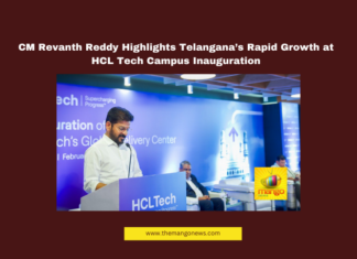 CM Revanth Reddy Highlights Telangana’s Rapid Growth at HCL Tech Campus Inauguration, Telangana Growth, Revanth Reddy, Hyderabad Development, HCL Tech, Foreign Investments, $1 Trillion GDP, Telangana IT Hub, BioAsia Conference, Life Sciences, Telangana Economy, Hyderabad, Hyderabad Live Updates, Latest Hyderabad News, Telangana, TS Politics, TS Live Updates, Political News, Mango News