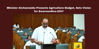 Minister Atchannaidu Presents Agriculture Budget, Sets Vision for Swarnandhra-2047, AP Agriculture Budget, Achchennaidu, Swarnandhra 2047, Viksit Bharat 2047, Andhra Pradesh Economy, Farmer Welfare, Agricultural Development, AP Budget 2025, Rural Growth, Economic Reforms, Andhra Pradesh, AP Live Updates, AP Politics, Political News, Live Updates, Breaking News, Headlines, Live News, Mango News