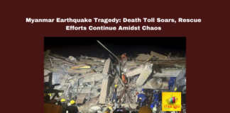Myanmar Earthquake Tragedy: Death Toll Soars, Rescue Efforts Continue Amidst Chaos,Mango News,Myanmar Earthquake Tragedy,Myanmar Earthquake News,Myanmar Earthquake 2025,Myanmar,Myanmar News,Myanmar Earthquake Tragedy News,Bangkok collapse, crisis management, Death Toll, infrastructure damage, international aid, Landslides, military government, Myanmar earthquake, Rescue operations, Sagaing City, Thailand earthquake
