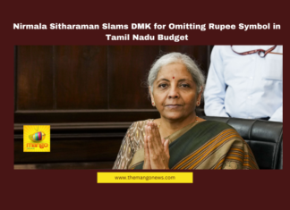 Tamil Nadu budget controversy, Nirmala Sitharaman DMK criticism, rupee symbol removal, India currency identity, Tamil Nadu government news, UPI internationalization, DMK political controversy, Indian economy updates, Tamil Nadu budget 2025, national unity debate