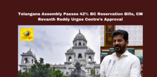Telangana BC reservation, Telangana Assembly bills, BC reservation 42%, CM Revanth Reddy, Ponnam Prabhakar, caste census Telangana, Rahul Gandhi social justice, Telangana government policies, Telangana Legislative Assembly, Telangana SC classification