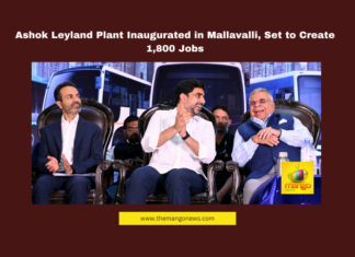 Ashok Leyland Plant Inaugurated in Mallavalli, Set to Create 1,800 Jobs Ashok Leyland Plant, Nara Lokesh, Mallavalli Industrial Estate, Bapulapadu Jobs, Krishna District Industry, Andhra Pradesh Manufacturing, TG Bharat, Kollu Ravindra, Hinduja Group, Commercial Vehicle Production