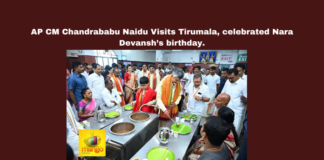 Chandrababu Naidu Tirumala visit, Tirumala Srivari Seva, Nara Devansh birthday, AP CM temple visit, Chandrababu Tirumala prayers, TTD Annadanam, Lord Venkateswara blessings, Andhra Pradesh political news, Chandrababu Naidu family, Tirumala temple rituals