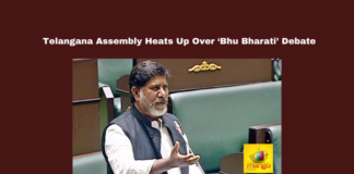 Telangana Assembly, Bhu Bharati, Dharani Land Law, Bhatti Vikramarka, Palla Rajeshwar Reddy, Ponguleti Srinivas Reddy, Telangana land reforms, Congress vs BRS, Telangana elections, Indiramma housing scheme