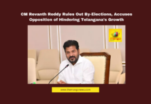 CM Revanth Reddy Rules Out By-Elections, Accuses Opposition of Hindering Telangana’s Growth CM Revanth Reddy Rules Out By-Elections, Accuses Opposition of Hindering Telangana’s Growth,Mango News,Telangana,Telangana News,Telangana Latest News,Telangana Political News,Telangana Politics,CM Revanth Reddy,CM Revanth Reddy Latest News,CM Revanth Reddy News,CM Revanth Reddy Live,CM Revanth Reddy Speech,CM Revanth Reddy Latest Updates,Assembly Discussions, Bharasa government, by-elections Telangana,Jamili elections 2029, law and order Telangana, MLAs switching parties, opposition propaganda, Telangana Investments, TG Politics