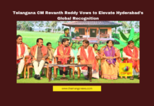 Telangana CM Revanth Reddy Vows to Elevate Hyderabad’s Global Recognition Telangana CM Revanth Reddy Vows to Elevate Hyderabad’s Global Recognition,Mango News,Bhatti Vikramarka, Future City, Hyderabad, Infrastructure Development, law and order, Revanth Reddy, rice production, Telangana, Telangana Agriculture, Telangana Budget, Ugadi Celebrations,CM Revanth Reddy,CM Revanth Reddy Latest News,CM Revanth Reddy News,Hyderabad’s Global Recognition,Hyderabad News,Hyderabad Development