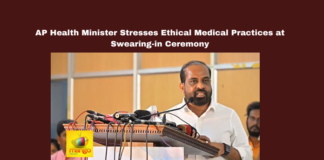 AP Health Minister Stresses Ethical Medical Practices at Swearing-in Ceremony,Mango News,AP Health Minister, AP Medical Council, doctor-patient interaction, healthcare ethics, medical council swearing-in, NMC regulations, normal delivery awareness, NTR Health University, Satyakumar Yadav, unnecessary medical tests,AP News,AP,AP Latest News,Andra Pradesh,Ethical Medical Practices,AP Health Minister Stresses Ethical Medical Practices