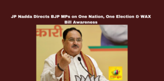 JP Nadda Directs BJP MPs on One Nation, One Election & WAX Bill Awareness,Mango News,Andhra BJP MPs, BJP Foundation Day, BJP national meeting, BJP outreach, BJP Strategy, election reforms, JP Nadda, One Nation One Election, telangana bjp leaders, WAX Bill,JP Nadda Directs BJP MPs,BJP MPs,JP Nadda News,JP Nadda Latest News,One Election,WAX Bill Awareness,One Nation,BJP