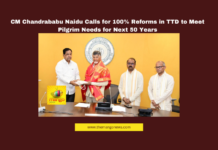 CM Chandrababu Naidu Calls for 100% Reforms in TTD to Meet Pilgrim Needs for Next 50 Years,Andhra Pradesh Government, chandrababu naidu, pilgrim facilities, Religious Tourism, temple funds audit, Tirumala temple, Tirupati temple development, TTD modernization, TTD reforms, TTD review meeting,Mango News,Andhra Pradesh News,Andhra Pradesh Latest News,AP,AP News,AP Latest News,CM Chandrababu Naidu Latest News,CM Chandrababu,CM Chandrababu News,CM Chandrababu Live,CM Chandrababu Speech,TTD,TTD News,TTD Latest News,TTD programmes,Andhra CM Chandrababu calls for overhaul of TTD services,TTD services,Tirupati,Tirumala Tirupati,CM Chandrababu orders overhaul of TTD services
