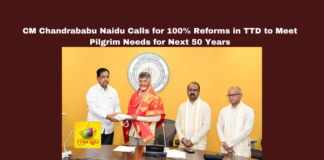 CM Chandrababu Naidu Calls for 100% Reforms in TTD to Meet Pilgrim Needs for Next 50 Years,Andhra Pradesh Government, chandrababu naidu, pilgrim facilities, Religious Tourism, temple funds audit, Tirumala temple, Tirupati temple development, TTD modernization, TTD reforms, TTD review meeting,Mango News,Andhra Pradesh News,Andhra Pradesh Latest News,AP,AP News,AP Latest News,CM Chandrababu Naidu Latest News,CM Chandrababu,CM Chandrababu News,CM Chandrababu Live,CM Chandrababu Speech,TTD,TTD News,TTD Latest News,TTD programmes,Andhra CM Chandrababu calls for overhaul of TTD services,TTD services,Tirupati,Tirumala Tirupati,CM Chandrababu orders overhaul of TTD services
