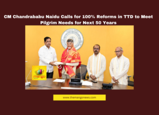 CM Chandrababu Naidu Calls for 100% Reforms in TTD to Meet Pilgrim Needs for Next 50 Years,Andhra Pradesh Government, chandrababu naidu, pilgrim facilities, Religious Tourism, temple funds audit, Tirumala temple, Tirupati temple development, TTD modernization, TTD reforms, TTD review meeting,Mango News,Andhra Pradesh News,Andhra Pradesh Latest News,AP,AP News,AP Latest News,CM Chandrababu Naidu Latest News,CM Chandrababu,CM Chandrababu News,CM Chandrababu Live,CM Chandrababu Speech,TTD,TTD News,TTD Latest News,TTD programmes,Andhra CM Chandrababu calls for overhaul of TTD services,TTD services,Tirupati,Tirumala Tirupati,CM Chandrababu orders overhaul of TTD services