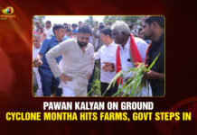 Pawan Kalyan Visits Cyclone Montha Ravaged Farms in Krishna District, Pledges Government Support