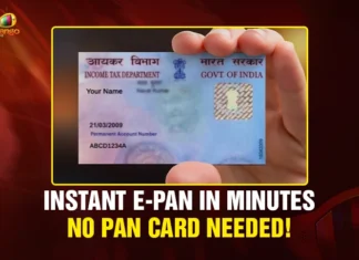 Instant e-PAN in Minutes — No PAN Card Needed!