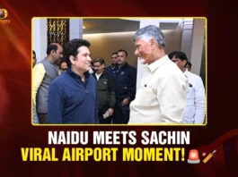 Naidu Meets Sachin Viral Airport Moment! 🚨🏏