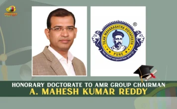 Honorary Doctorate To AMR Group Chairman A. Mahesh Kumar Reddy
