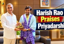 Harish Rao Felicitates Priyadarshi for KCR-Inspired Role in The Paradise