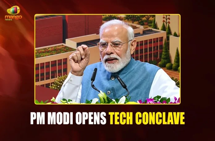 PM MODI OPENS TECH CONCLAVE webp